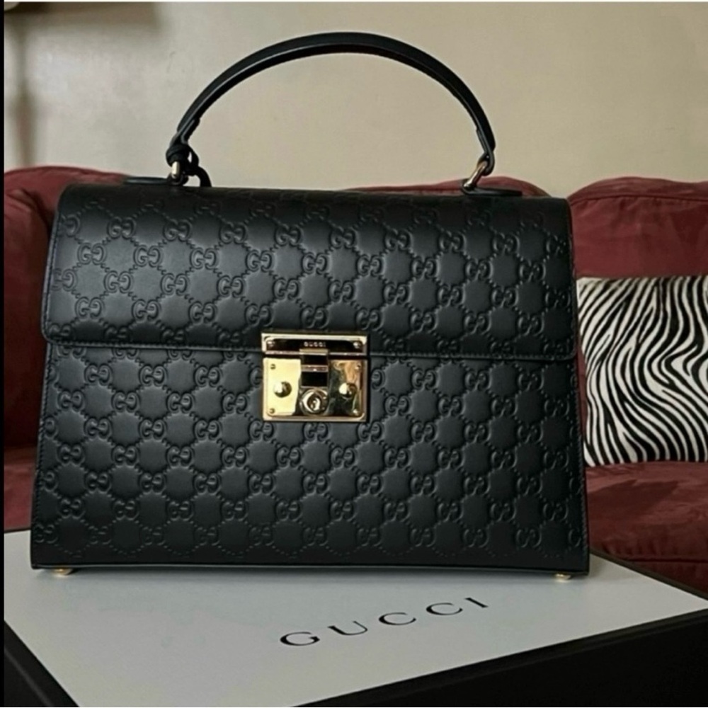 Gucci Guccissima Padlock Top Handle Bag ~ NWT - Picture 10 of 13